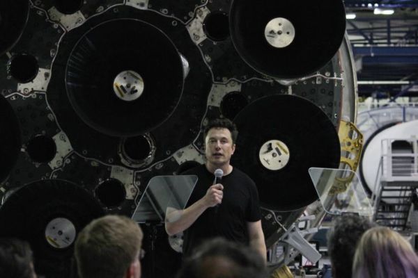 ELON MUSK SHOWS SPACEX’S FIRST 60 STARLINK INTERNET SATELLITES PACKED FOR LAUNCH