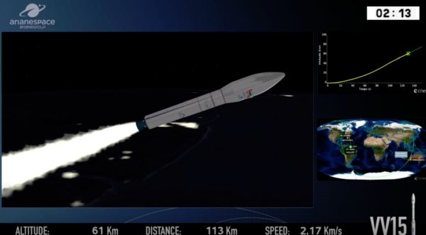 ARIANESPACE VEGA LAUNCH FAILS, EMIRATI SATELLITE LOST