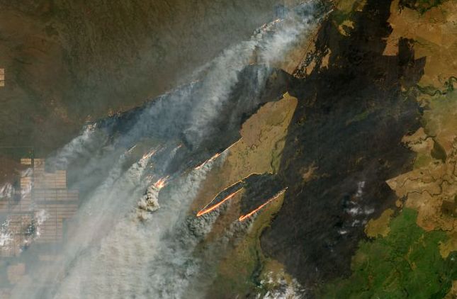 NASA SATELLITES TRACKING AMAZON FIRES SHOW HEAVY SMOKE, SCORCHED EARTH