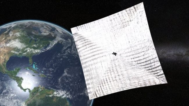 WANT TO SEE THE FIRST SATELLITE PROPELLED SOLELY BY THE SUN? HERE'S HOW.