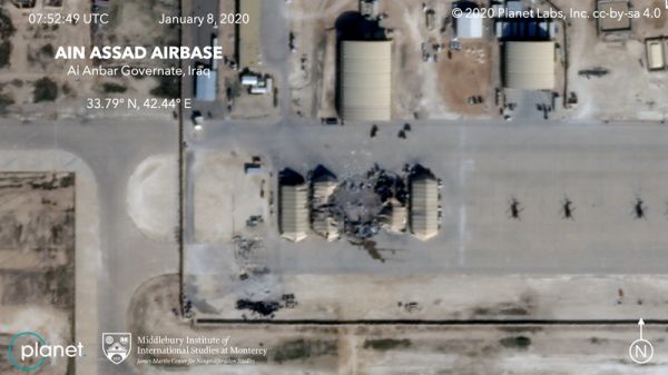 SATELLITE PHOTOS REVEAL EXTENT OF DAMAGE FROM IRANIAN STRIKE ON AIR BASE IN IRAQ
