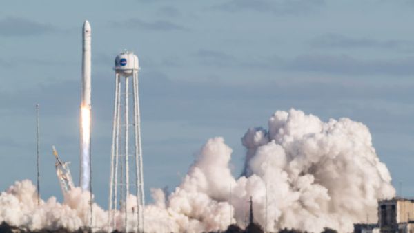 ANTARES ROCKET LIFTS OFF FROM VIRGINIA ON SPACE STATION CARGO MISSION