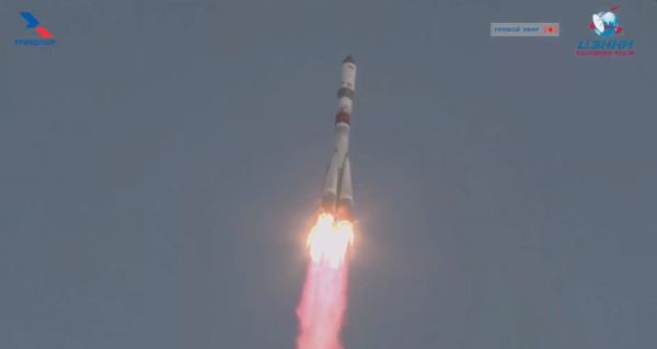SOYUZ LAUNCHES FROM KAZAKHSTAN WITH SPACE STATION SUPPLY SHIP