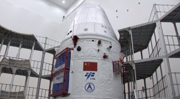 LONG MARCH 5B ROLLED OUT FOR CREWED SPACECRAFT, SPACE STATION TEST LAUNCH