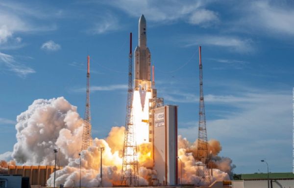 ARIANE 5 SCRUBS LAUNCH OF MISSION EXTENSION VEHICLE, TWO COMMUNICATIONS SATELLITES TO ORBIT