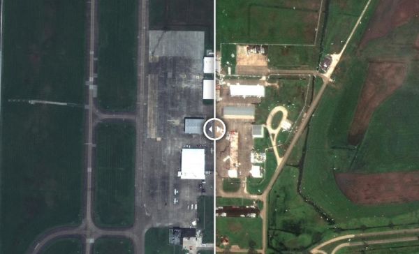 BEFORE AND AFTER SATELLITE IMAGES SHOW WIDESPREAD DESTRUCTION FROM HURRICANE LAURA