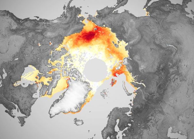 SATELLITE DATA OF 40 YEARS SHOW HOW FAST ARCTIC SEA ICE IS SHRINKING