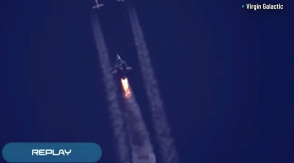 VIRGIN GALACTIC FOUNDER RICHARD BRANSON SUCCESSFULLY ROCKETS TO OUTER SPACE