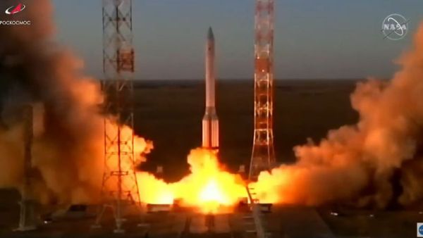 RUSSIA LAUNCHES HUGE NAUKA SCIENCE MODULE TO SPACE STATION AFTER YEARS OF DELAYS