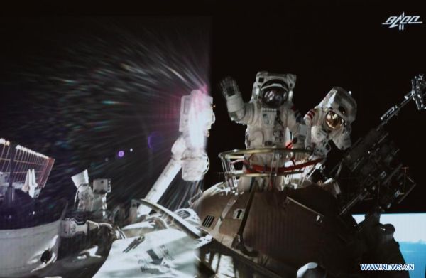 CHINESE ASTRONAUTS COMPLETE SECOND SPACEWALK OUTSIDE SPACE STATION