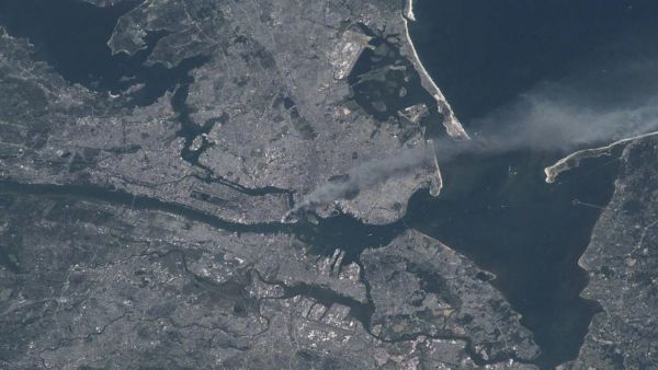 NASA SATELLITE IMAGE SHOWS IMPACT OF 9/11 ATTACKS