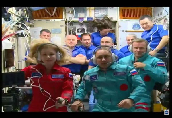 SOYUZ ARRIVES AT SPACE STATION FOR OUT-OF-THIS-WORLD FILM SHOOT