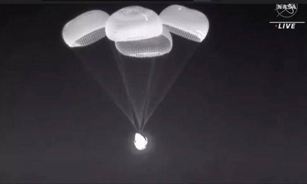 SPACEX DRAGON CAPSULE WITH CREW-2 ASTRONAUTS SPLASHES DOWN IN GULF OF MEXICO
