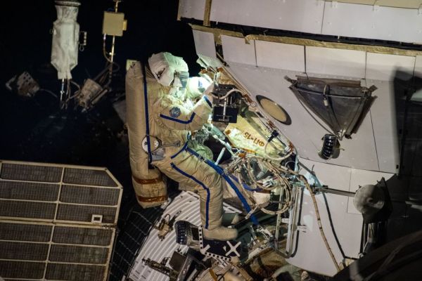 WATCH TWO RUSSIAN COSMONAUTS TAKE A SPACEWALK OUTSIDE THE INTERNATIONAL SPACE STATION TODAY