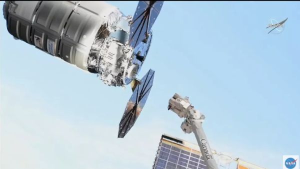 CYGNUS CARGO SHIP ARRIVES AT SPACE STATION