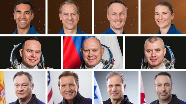 11 ASTRONAUTS ON SPACE STATION BUSY WITH RESEARCH, CARGO WORK AND SPACEWALK PREPS