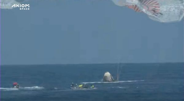CREW DRAGON SPLASHES DOWN TO END AX-1 PRIVATE ASTRONAUT MISSION