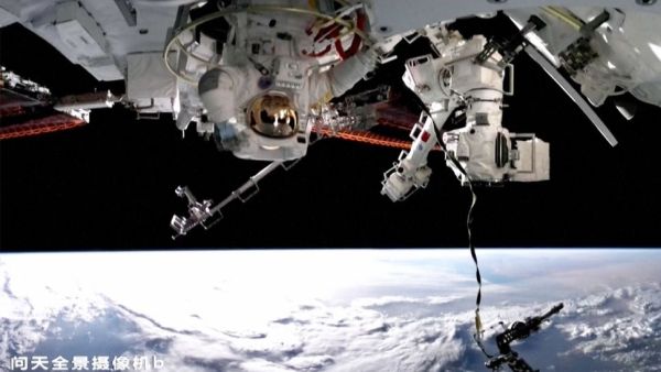CHINESE ASTRONAUTS TAKE 4-HOUR SPACEWALK OUTSIDE NEW LAB AT TIANGONG SPACE STATION