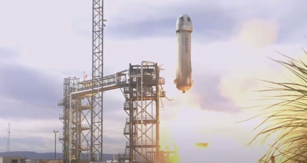 BLUE ORIGIN LAUNCHES NEW SHEPARD ROCKET ON RETURN TO FLIGHT MISSION