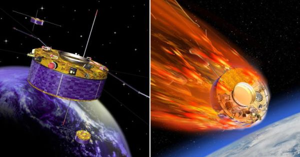 A FIERY SATELLITE WILL PLUMMET BACK TO EARTH THIS EVENING